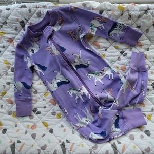 Hanna Andersson Purple Horse Pajamas Size 3-6 Months